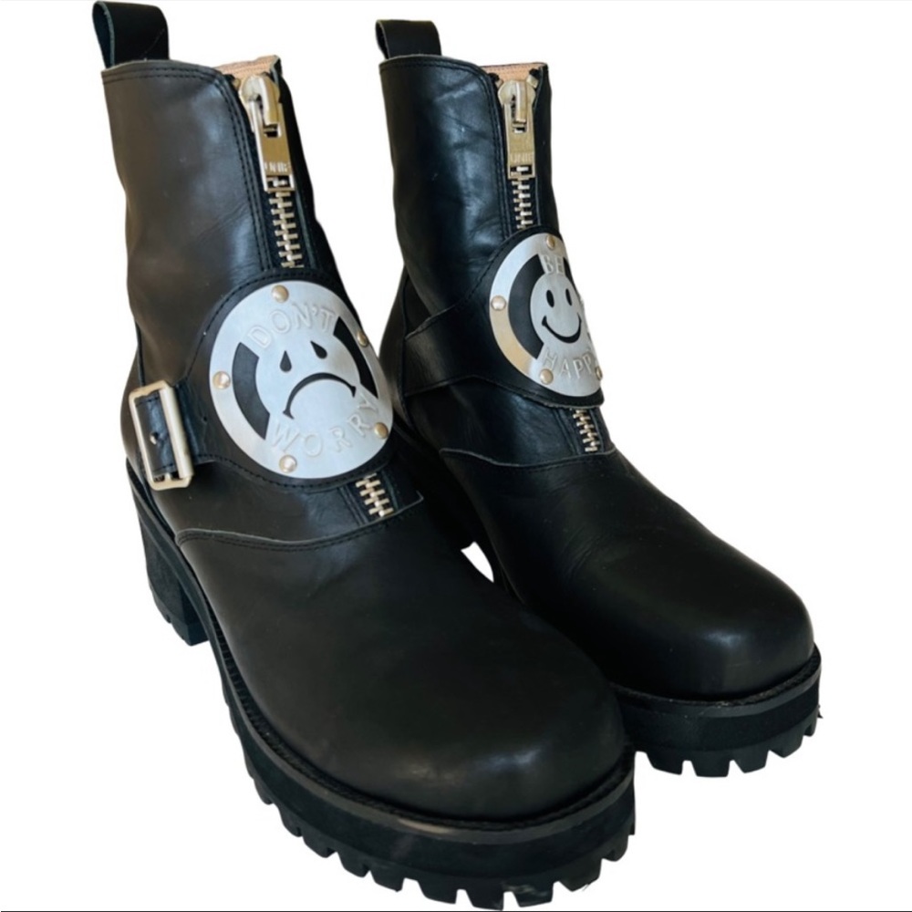 UNIF Don’t Worry Be Happy Platform Boots 10 make an offer :)